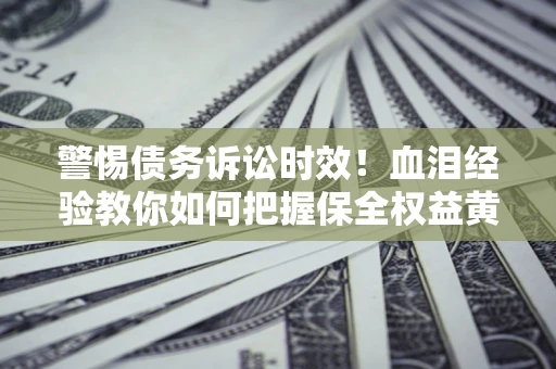 武汉警惕债务诉讼时效！血泪经验教你如何把握保全权益黄金期