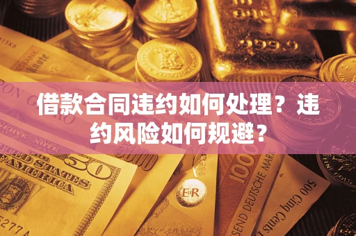 武汉借款合同违约如何处理？违约风险如何规避？