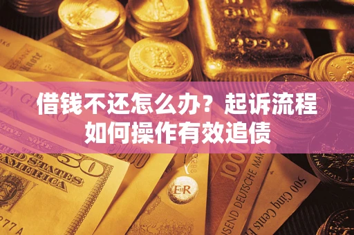 武汉借钱不还怎么办？起诉流程如何操作有效追债