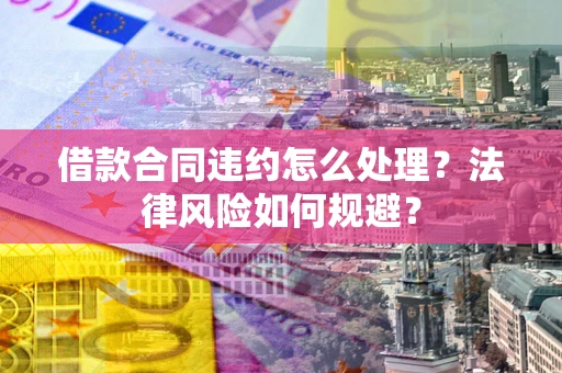武汉借款合同违约怎么处理？法律风险如何规避？