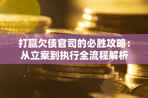 武汉打赢欠债官司的必胜攻略：从立案到执行全流程解析