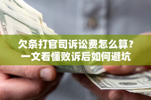 武汉欠条打官司诉讼费怎么算？一文看懂败诉后如何避坑