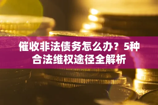 武汉催收非法债务怎么办？5种合法维权途径全解析