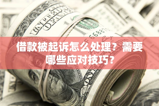 武汉借款被起诉怎么处理？需要哪些应对技巧？