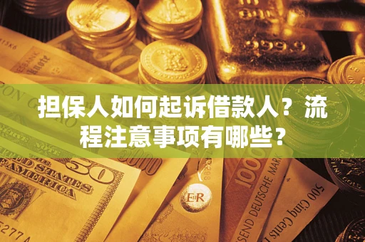 武汉担保人如何起诉借款人？流程注意事项有哪些？